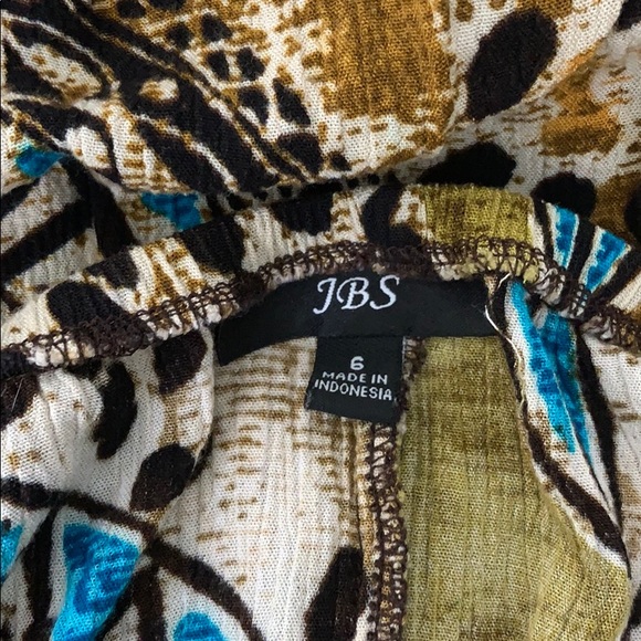 Strapless Maxi Tropical Print Size 6 - Picture 4 of 4